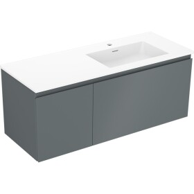 MEXEN/S - Orio kúpeľňová skrinka 120 cm s umývadlom Otis pravá, 1S, 1D, grafit mat/biela mat 91A13-12047-3-BBFF66-W18P01