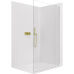 CERANO - Sprchová zástena Walk-in Crystal Ľ/P - 8 mm - bezvzperový systém - zlatá, transparentné sklo - 70x200 CER-8050BD6638
