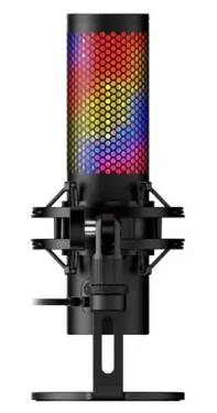 HyperX QuadCast 2 S čierna / Stolný mikrofón / USB-C / RGB podsvietenie / dotykové stlmenie / 3 m kábel (9A273AA)