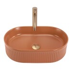 REA - Umývadlo na dosku Vanda Cinnamon Matt 49x31 REA-U6377
