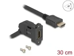 DeLock Adaptér HDMI (F) - HDMI (M) čierna / zabudovateľný / 45 ° / 0,3 m / 8K (67157)