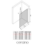 CERANO - Sprchová zástena Walk-in Orbis Top Round - Pravá - 8 mm - guľatá vzpera - čierna matná, mliečne sklo - 120x200 CER-999962