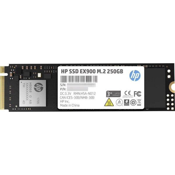 HP EX900 500GB / M.2 / PCIe Gen3 x4 NVMe / R: 2100MBs / W: 1500MBs / IOPS: 100K 80K (2YY44AA#ABB)