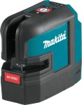 Makita SK105DZ / Krížový Laser / Class 2 / až 35 m (80 ms príjmačom) / 635 nM / presnosť 0.3 mm na m (SK105DZ)