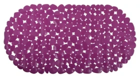 MSV GALETS protišmyková podložka do vane fialová / PVC / 35 x 68 cm