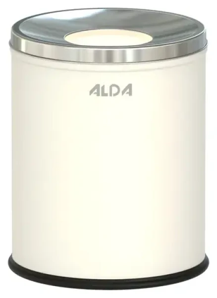 ALDA Hotel Comfort biela / Odpadkový kôš / 7 l / lakovaná oceľ / nerezové veko