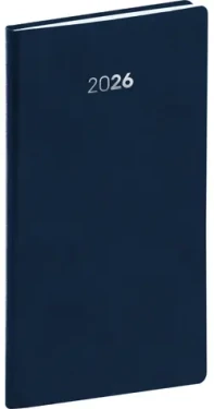 NOTIQUE Vreckový diár Balakon 2026 tmavo modrý / 9 x 15.5 cm (PGD-KAPBA-6215)