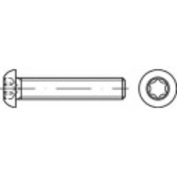 TOOLCRAFT 148224 šošovkové skrutky M4 8 mm T profil ocel glavanizované zinkom 500 ks; 148224