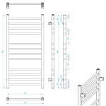 SAPHO - METRO vykurovacie teleso 450x890 čierny mat IR400TB
