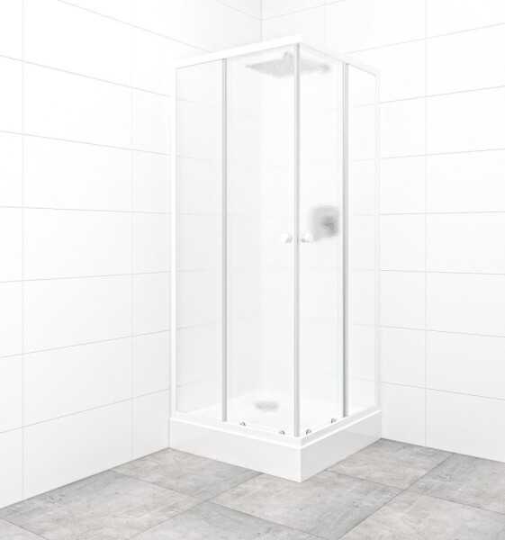 SAT - Set sprchovacieho kúta a vaničky, štvorec 80x80 cm Multi Basic SIKOBKMUQ80CH0 SIKOBKMUQ80CH0