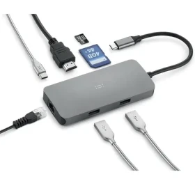 Aiino Cluster / USB-C hub / 7 portov / pre MacBook a iPad (AI7HUB-SG)