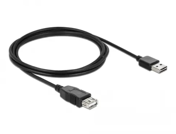 DeLock Predlžovací kábel Easy USB 2.0 A (M) - USB 2.0 A (F) 2m čierna (83371)