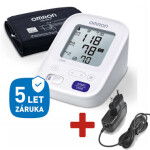 Tonometer Omron M3 AC so sieťovým zdrojom (5 rokov záruka) / dopredaj (8595145021963)