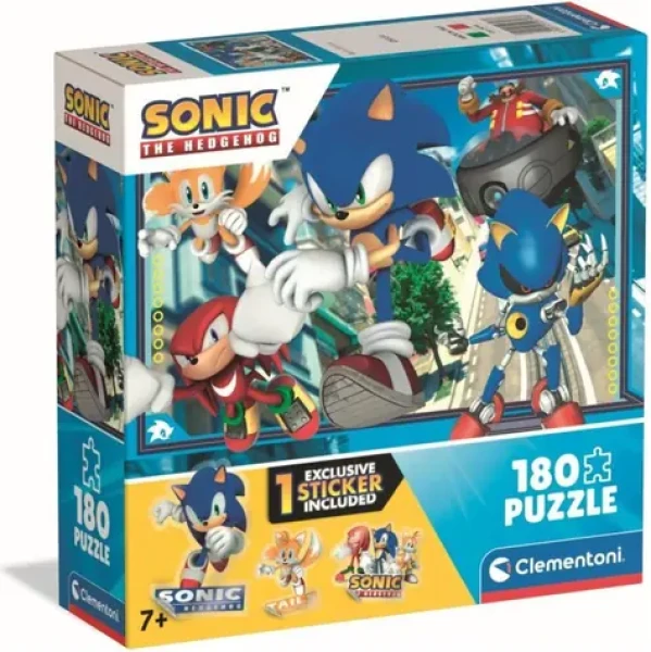 Clementoni 29798 Puzzle Ježko Sonic: Pripravení 180 dielikov