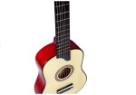 Mamido Drevená gitara s trsátkom krémová
