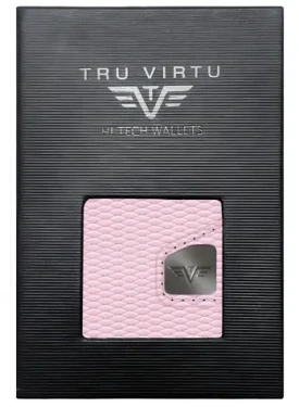 TRU VIRTU Click Slide Rhombus Rosé/Silver / Peňaženka / RFID ochrana / Koža a hliník / 5 kariet (24104000306)