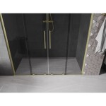 MEXEN/S - Velar L Duo posuvné sprchové dvere 170, grafit, zlatá kartáčovaná 871-170-003-42-55