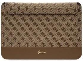 Guess 4G Stripe Metal Logo hnedá / Obal na notebook / 14" (GUCS14PS4SGW)