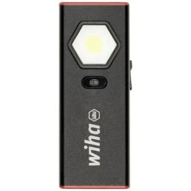 Wiha LED svietidlo čierna/červená / Svietidlo / 1200 lm / COB LED / USB-C nabíjanie / IK07/IPX3 (45699)
