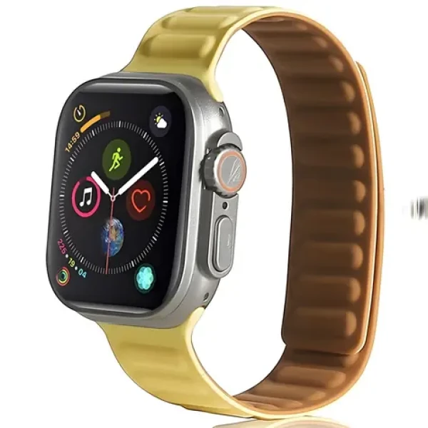 Beline Magnetic žltý / Opasok pre Apple Watch / 42/44/45/49mm / magnetický