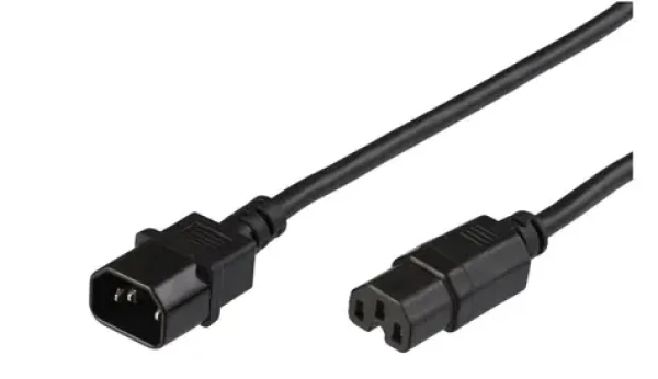 MicroConnect Predlžovací kábel C14 - C15 1.5m čierna (PE011415)