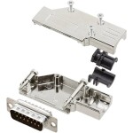 Encitech DCMR-FK-15-DBP-K 6355-0065-02 sada D-SUB kolíkové lišty 90 ° Pólov: 15 spájkovaný 1 sada; 6355-0065-02