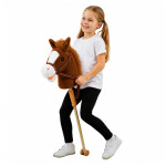 Mamido Kôň na tyči Hobby Horse so zvukmi a kolieskami 100 cm hnedý