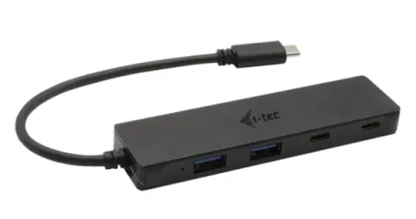 I-TEC USB-C Metal HUB 4 Port / USB hub / 2x USB-C / 2x USB 3.0 / Integrovaný kábel USB-C (C31HUBMETAL2A2C)