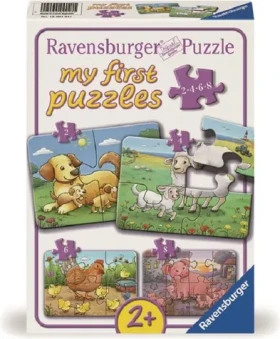 Ravensburger Puzzle: Zvieracie rodinky na farme /2/4/6/8 dielikov/ od 2 rokov