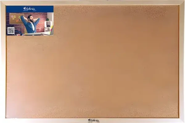 VICTORIA VISUAL Korková tabuľa s dreveným rámom 60x90 cm / Korková tabuľa / 6 pripináčikov (MC070014010)