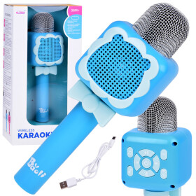 Mamido Bezdrôtový karaoke mikrofón s Bluetooth modrý