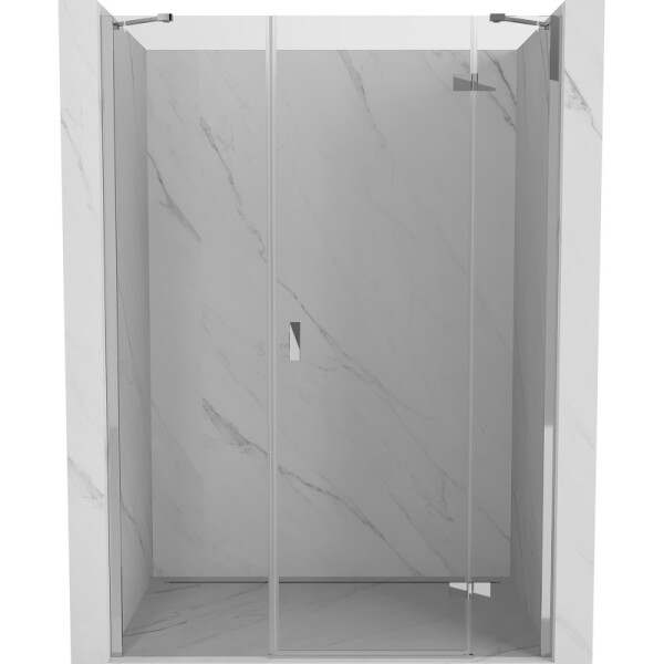 MEXEN/S - Mist-H sprchové dvere krídlové pravé 145, transparent, chróm 8A5-145-001-01-00-P