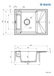 DEANTE DEANTE - Magnetic šedá metalic - Magnetic Granitový drez s odkvapkávačom ZRM_S11A