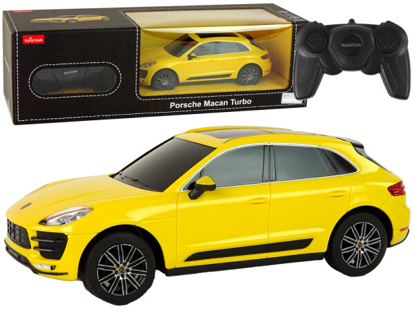 Mamido Elektrické autíčko R/C Porsche Macan Turbo 1:24 Rastar v jasne žltej farbe