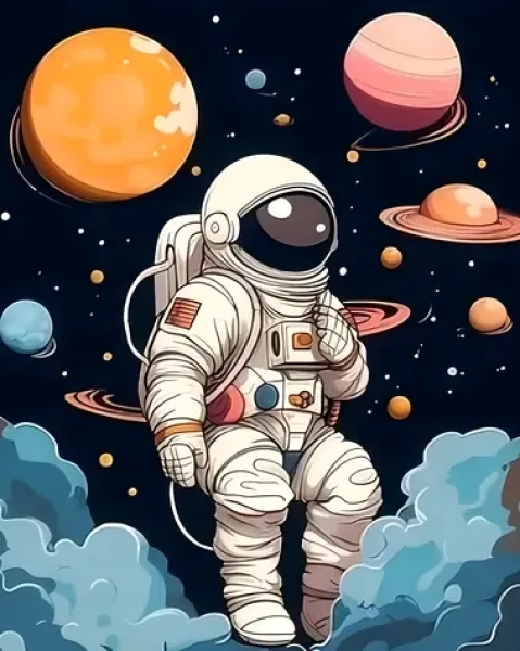 Norimpex Diamantové maľovanie Astronaut