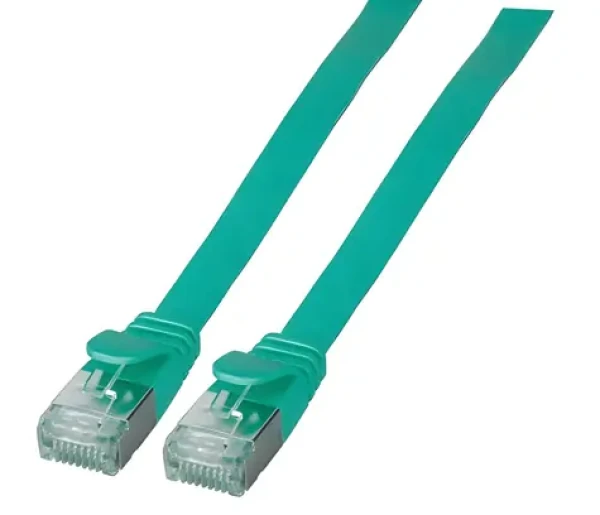 EFB U/FTP Cat6a plochý 2 m zelená / Patch kabel / RJ45-RJ45 / 10 Gbit/s (K5545GN.2)