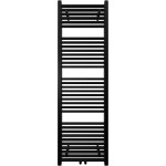 CERANO - Kúpeľňový radiátor Lincoln - stredové pripojenie 50mm/bočné - 484W - čierna matná - 1600x500 mm CER-429565