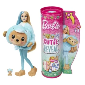 Mattel BARBIE Cutie Reveal medvedík v kostýme delfína modrá