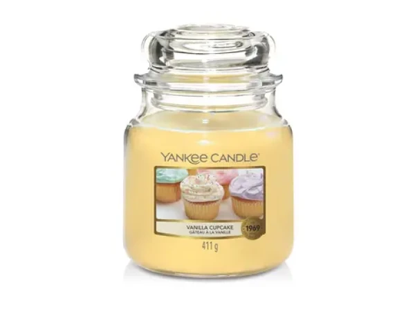 Yankee Candle Vanilla Cupcake stredný pohár 411g / doba horenia: až 75 h (1093708E)