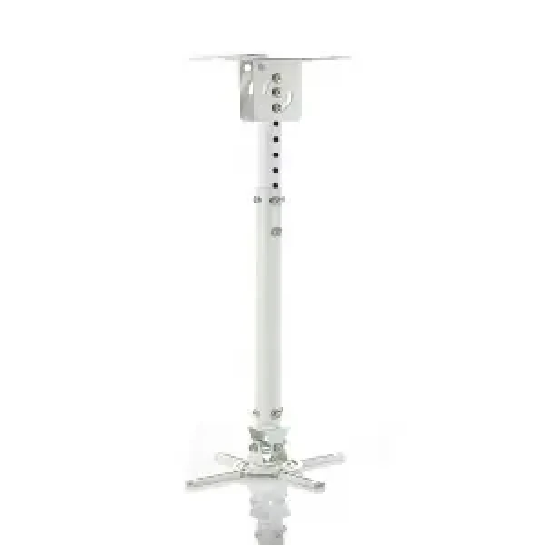 P-107W Stropný držiak projektora biela / Držiak projektora / nosnosť 15 kg / rozsah 45-76 cm (RAMART P-107W)
