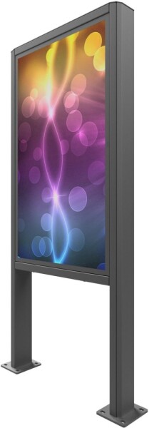 Edbak Stojak na monitor EDBAK POK101 55" - Čierny, max 80kg, do zastosowań vonkajších