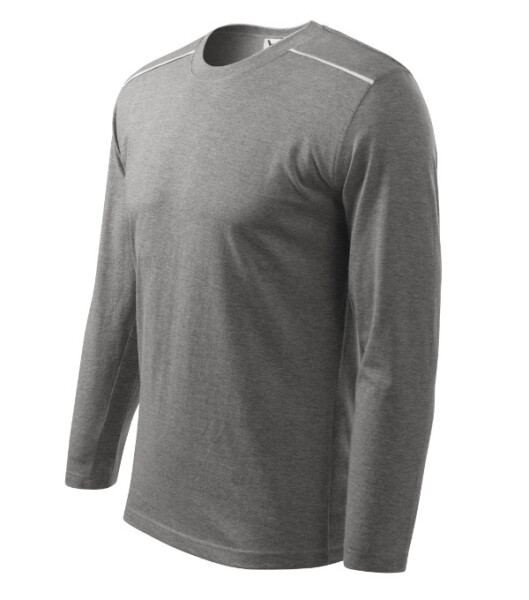 Tričko s dlhým rukávom unisex tmavo sivé 3XL
