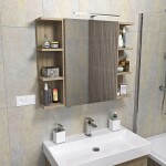 SAPHO - RIWA galérka s LED osvetlením, 50x70x17cm, biela lesk RIW050-0030