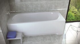 BESCO - Obdĺžniková vaňa Vindobona - Rozmer vane - 180 × 80 cm OLVVIN18 + OLVPINOZ