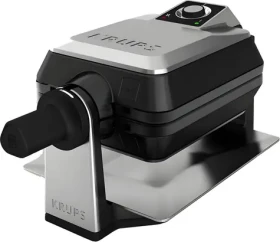 Krups Professional FDD95D čierna / Vaflovač / nerezové telo / otočná komora 180 ° / 1200 W (FDD 95D)