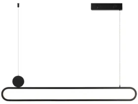Immax NEO LITE OVALE SMART čierna / Závesné svietidlo / 122 cm / 50 W / TUYA / Wi-Fi (07231L)