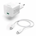 HAMA set: rýchla USB nabíjačka USB-C PD 20 W + kábel USB-C Lightning 1 m