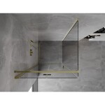 MEXEN/S - Mist-F sprchovací kút skladacie dvere ľavá 90 x 90, transparent, zlato 8A6T-090-090-50-00-L