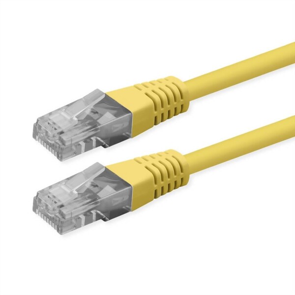 Roline 21.51.1562 RJ45 sieťové káble, prepojovacie káble CAT 6 U/UTP 5.00 m žltá netienený 1 ks; 21.51.1562