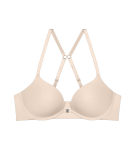 PURE MICRO - Push-up podprsenka s predným zapínaním a veľmi jemným mikrovláknom Triumph CAMEO BEIGE 85B